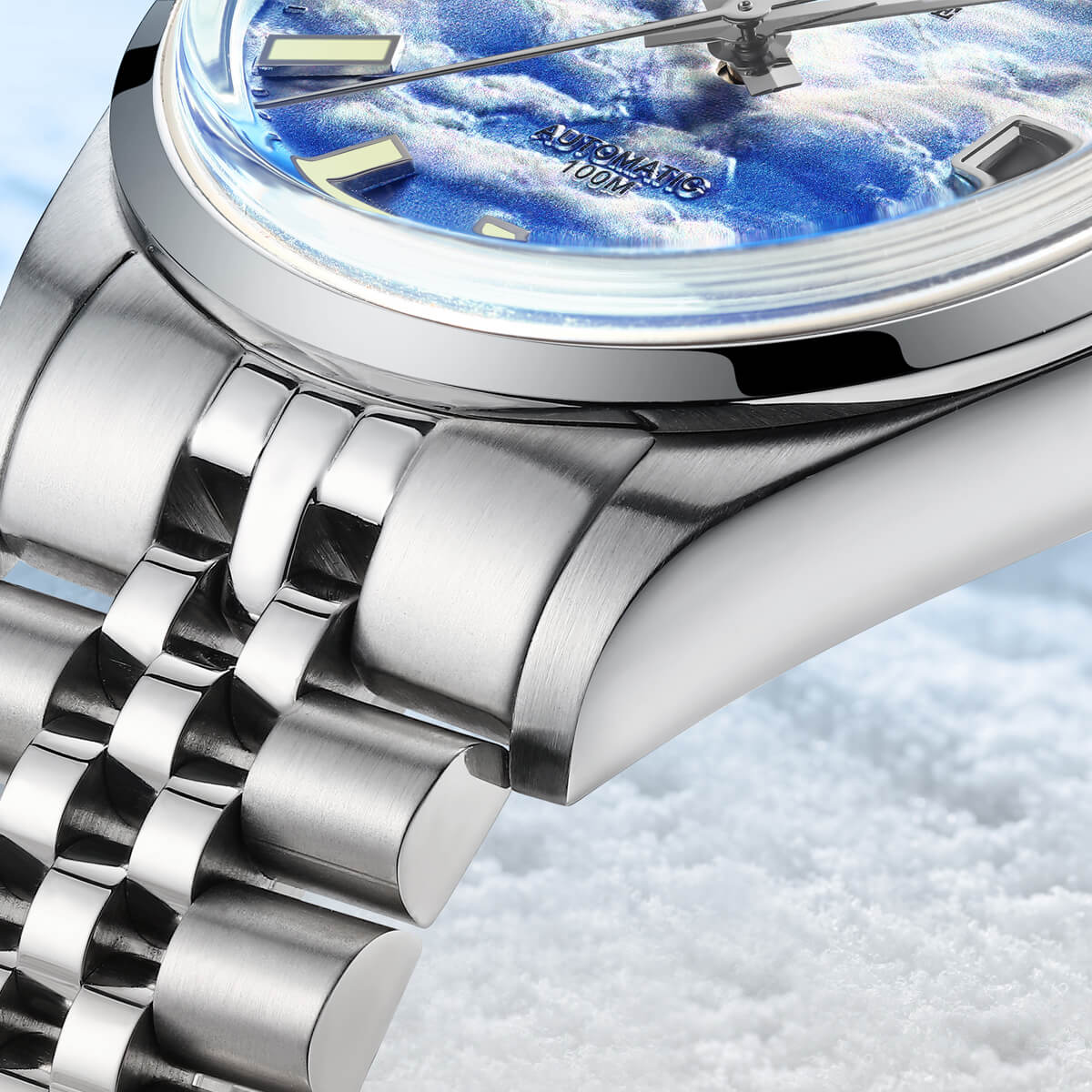 Addiesdive 39mm Orologio Automatico con Quadrante 3D Sea of Clouds AD2041 - Image 13