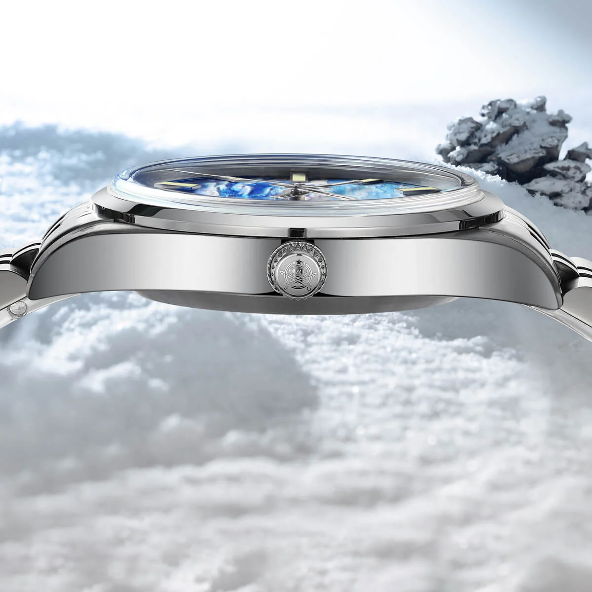Addiesdive 39mm Orologio Automatico con Quadrante 3D Sea of Clouds AD2041 - Image 7