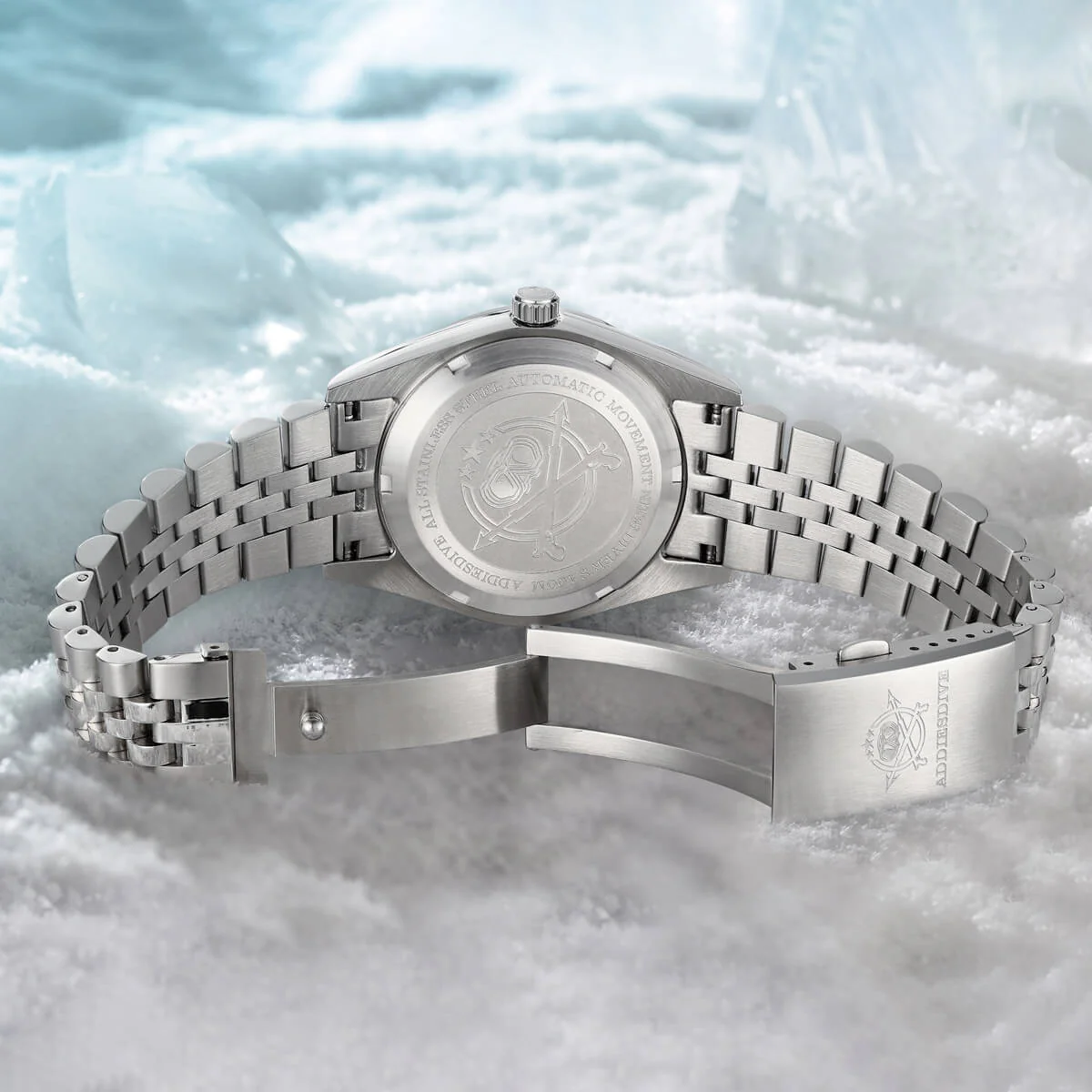 Addiesdive 39mm Orologio Automatico con Quadrante 3D Sea of Clouds AD2041 - Image 8