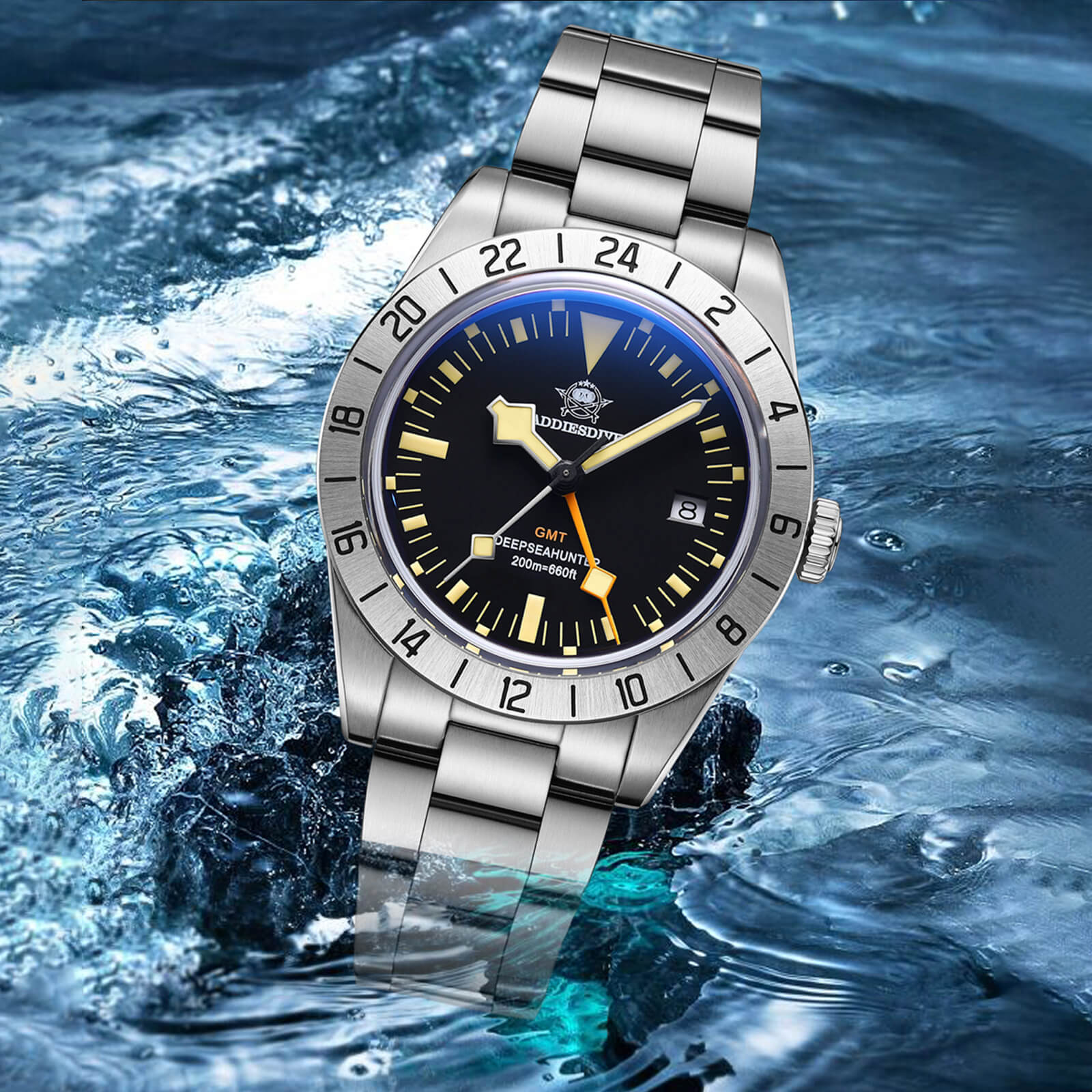 ADDIESDIVE 39mm BB GMT Orologio al quarzo Movimento RONDA515, AD2036 - Image 6