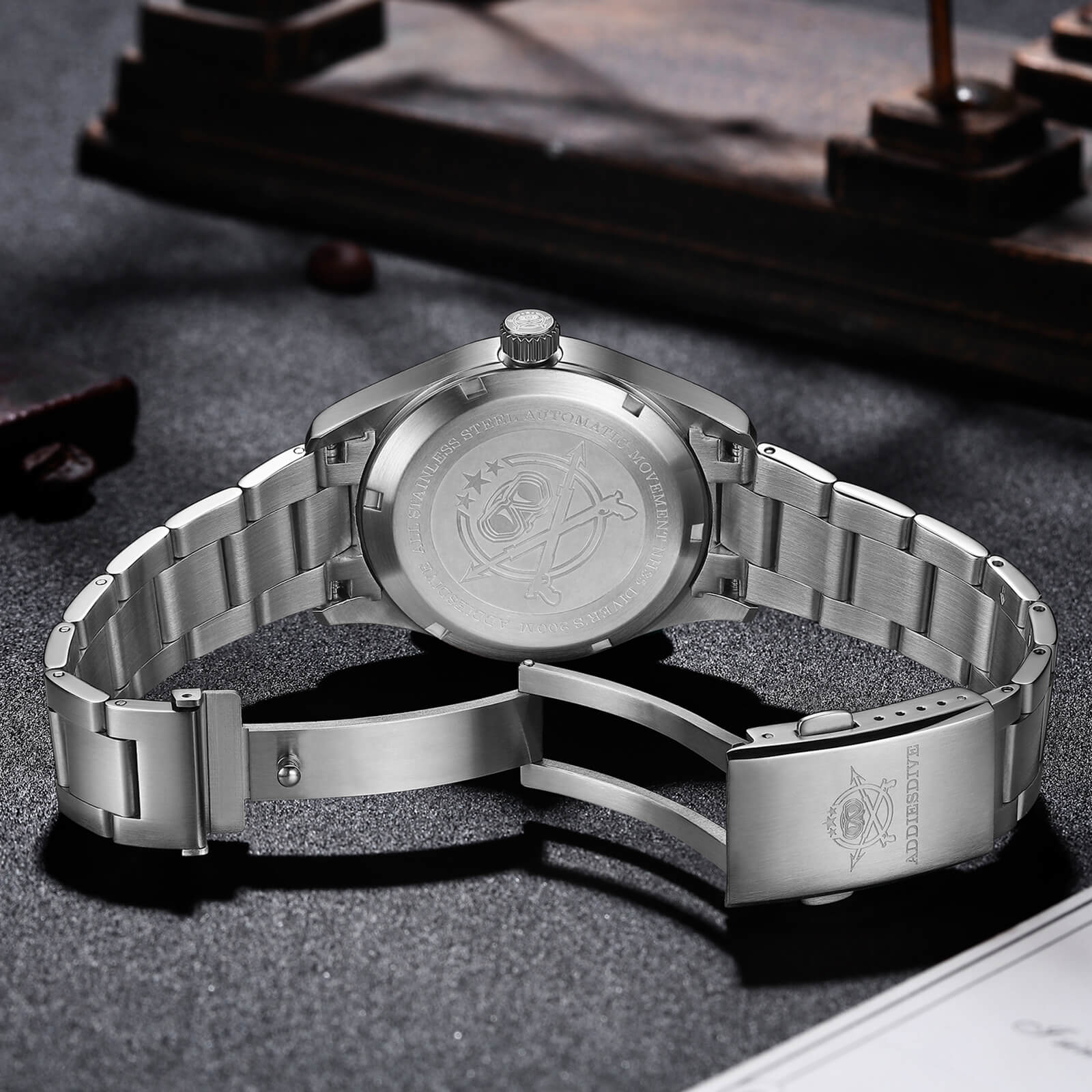★Xmas Special Offers★ADDIESDIVE 39mm Explore Orologio Meccanico Retrò da Uomo AD2055 - Image 8