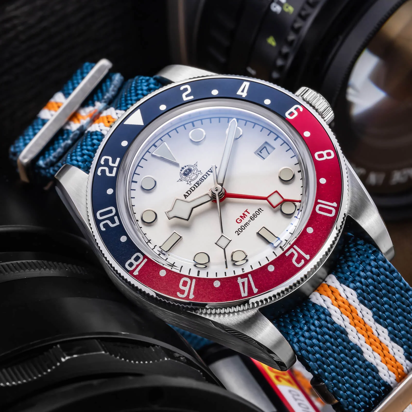 ★Saldi Anniversario★ADDIESDIVE 39mm Orologio al Quarzo BB58 GMT AD2044 - Image 11