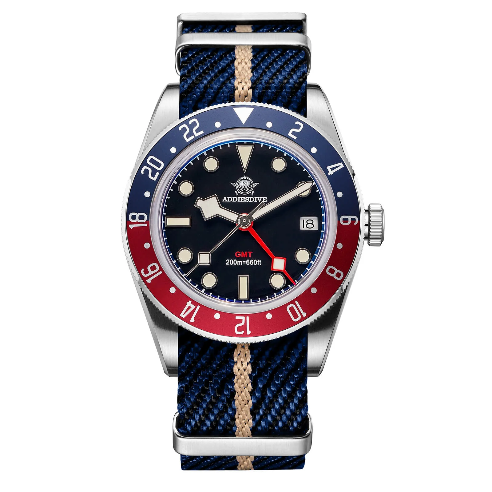 ★Saldi Anniversario★ADDIESDIVE 39mm Orologio al Quarzo BB58 GMT AD2044 - Image 13
