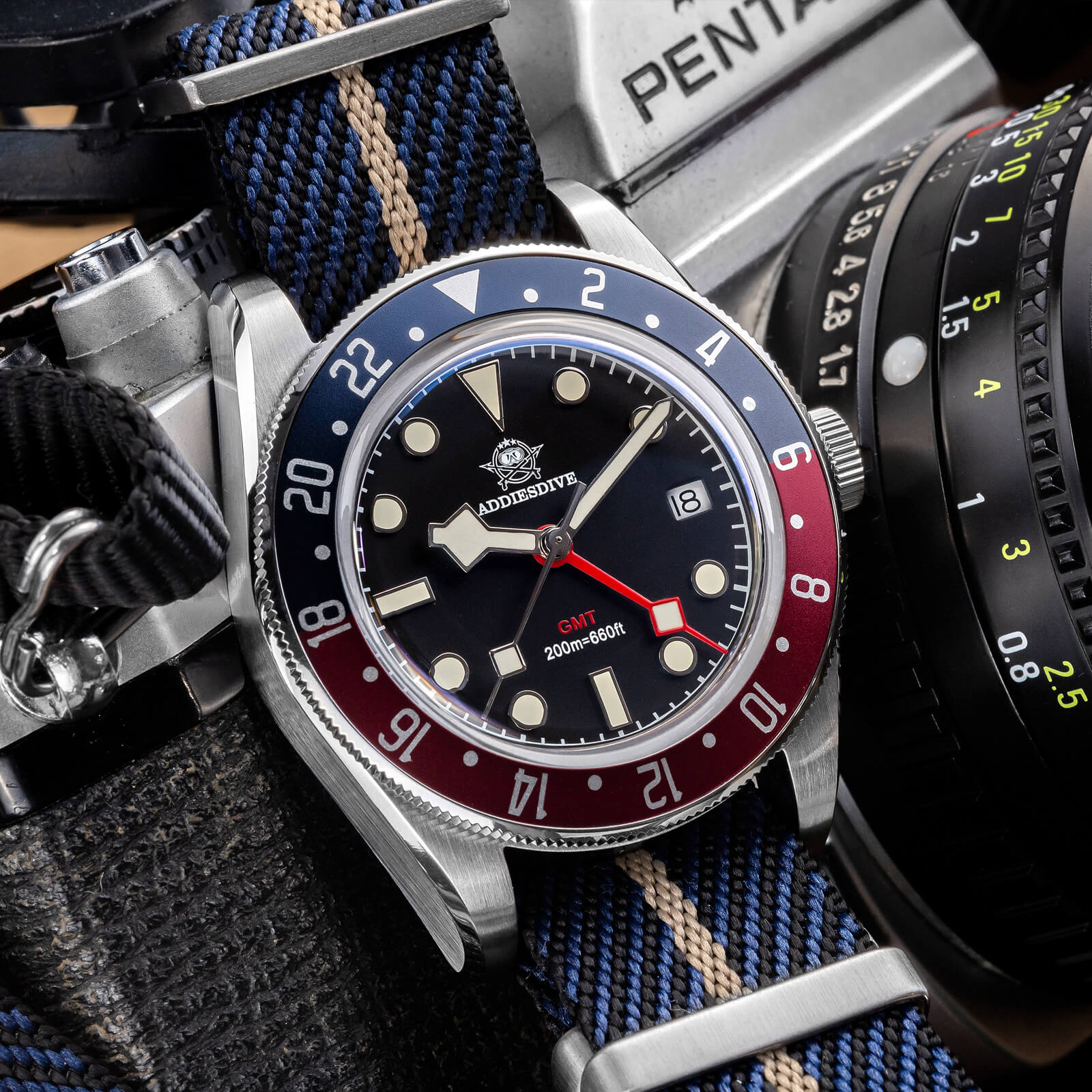 ★Saldi Anniversario★ADDIESDIVE 39mm Orologio al Quarzo BB58 GMT AD2044 - Image 23