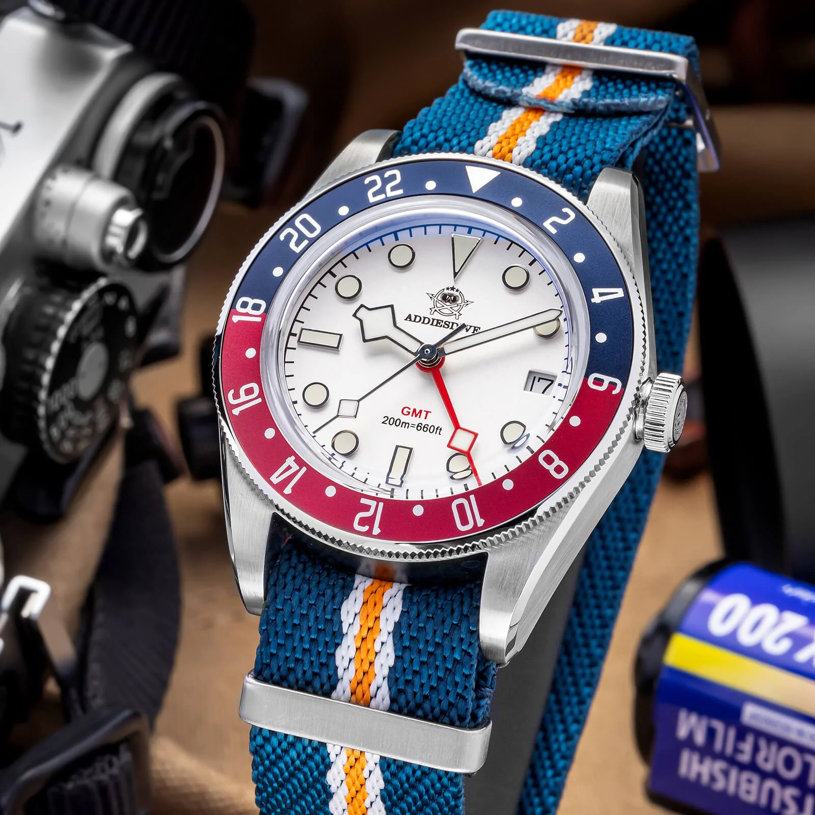 ★Saldi Anniversario★ADDIESDIVE 39mm Orologio al Quarzo BB58 GMT AD2044 - Image 6