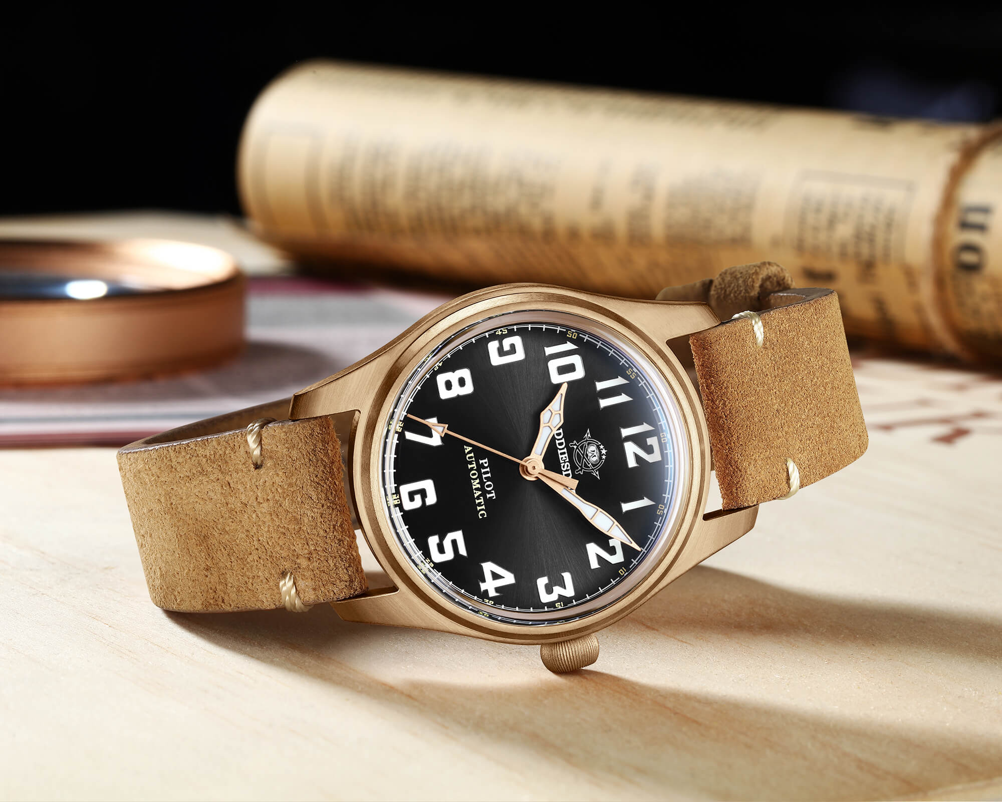 ★Saldi Anniversario★ADDIESDIVE 39mm Orologio da pilota automatico in bronzo 200M (AD2114) - Image 4