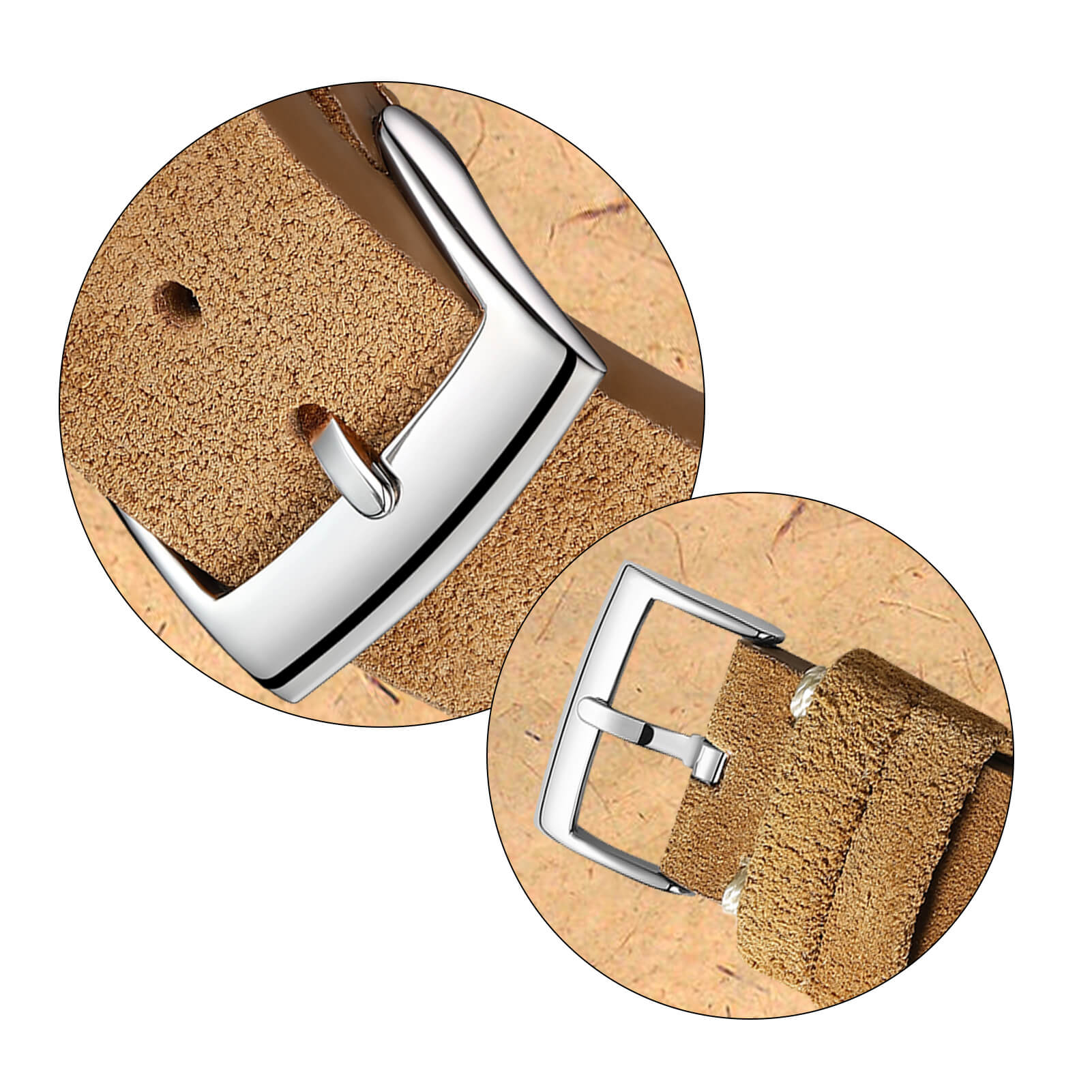 ADDIESDIVE Cinturino di Ricambio per Orologio, Vintage, In Pelle Scamosciata, Larghezza 20 mm - Image 5