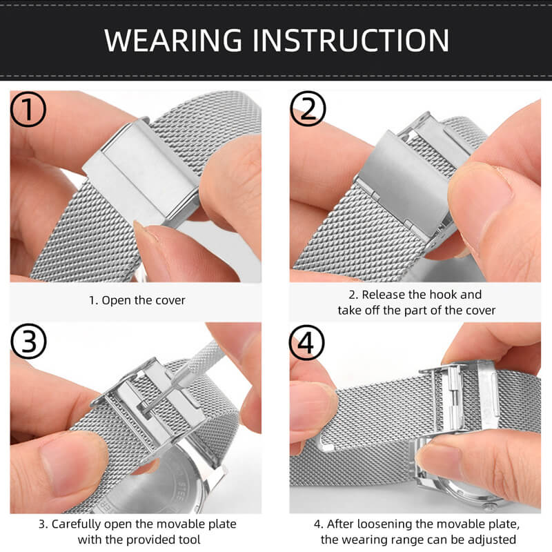 ADDIESDIVE Cinturino per Orologio in Maglia di Acciaio Inossidabile da 20 mm - Image 8