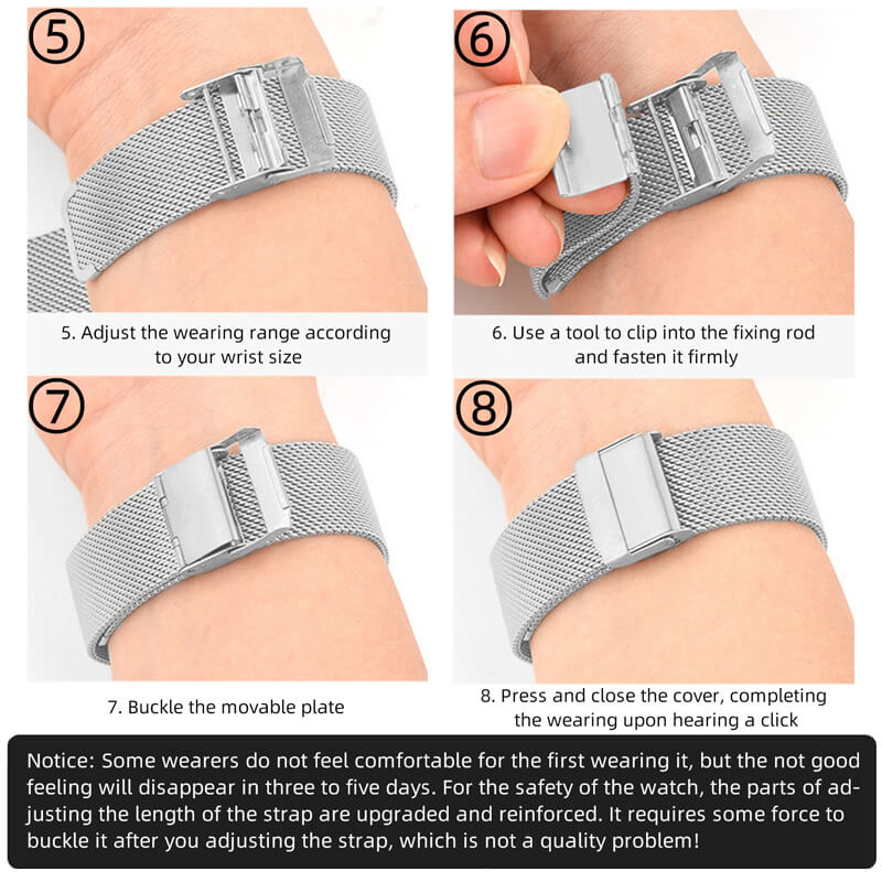 ADDIESDIVE Cinturino per Orologio in Maglia di Acciaio Inossidabile da 20 mm - Image 9