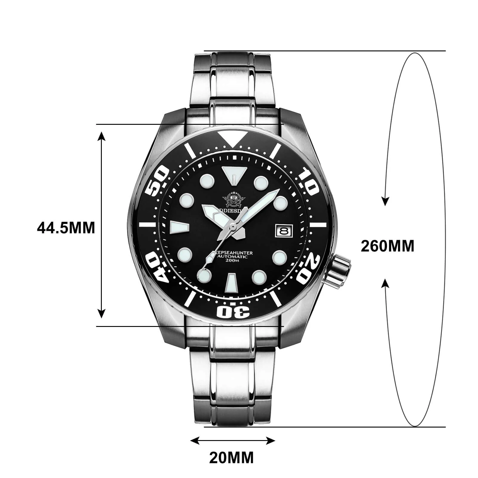 ADDIESDIVE Orologio subacqueo professionale da uomo 44,5 mm (MY-H10) - Image 10