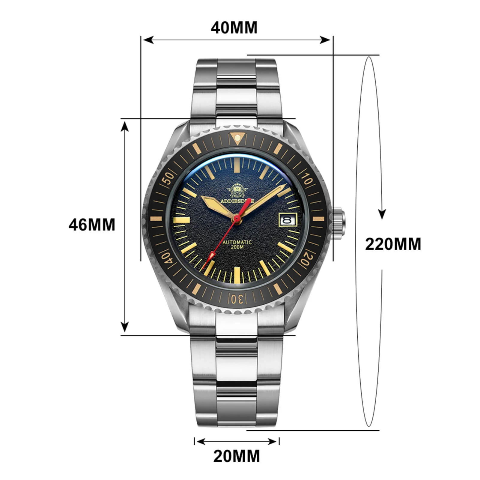 ADDIESDIVE Orologio Subacqueo Automatico da Uomo AD2105 - Image 9