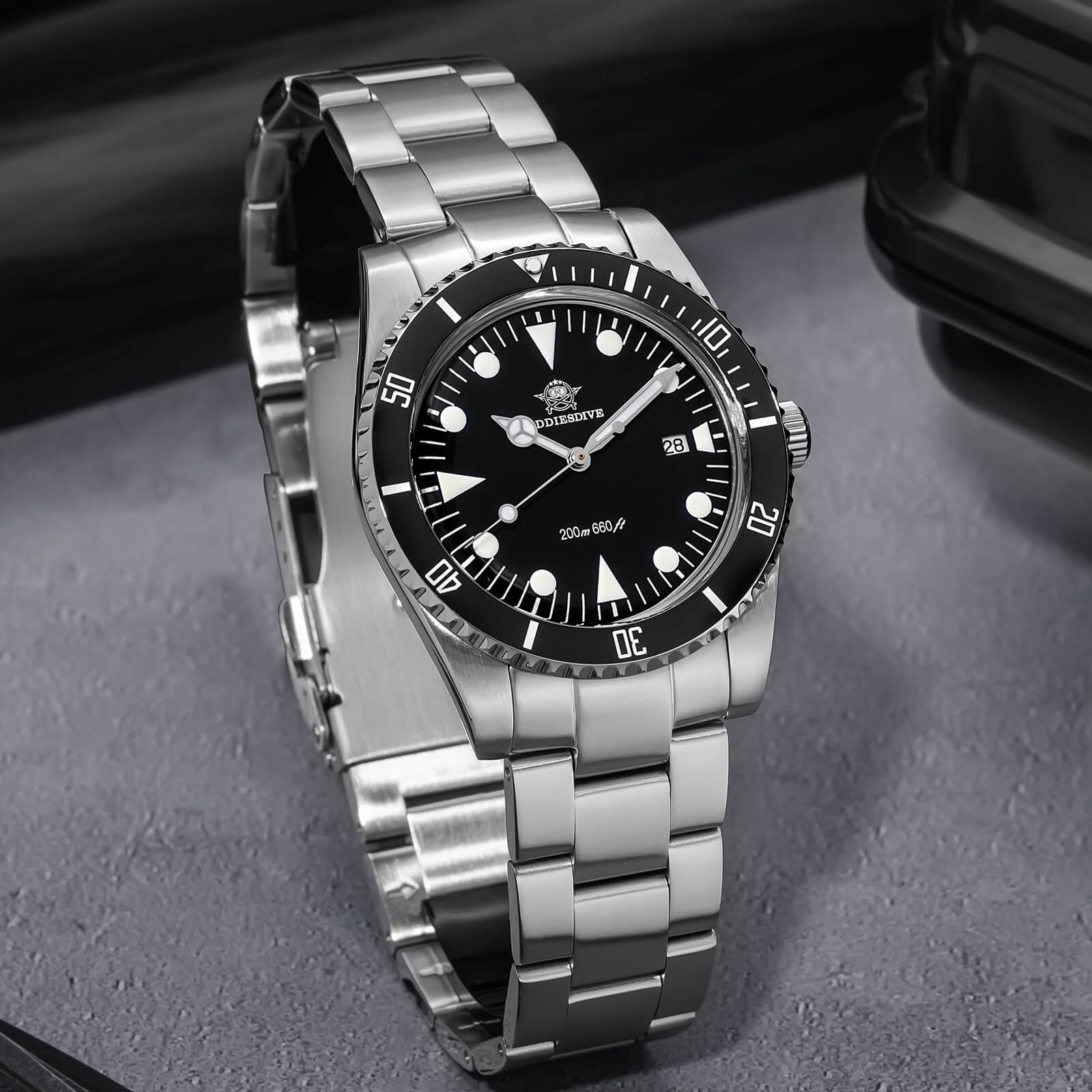 ADDIESDIVE Orologio al Quarzo da 39 mm con Lunetta Girevole Bidirezionale AD2068 - Image 3