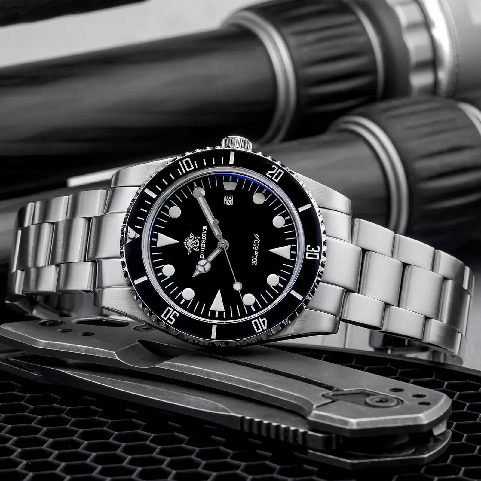 ADDIESDIVE Orologio al Quarzo da 39 mm con Lunetta Girevole Bidirezionale AD2068 - Image 7