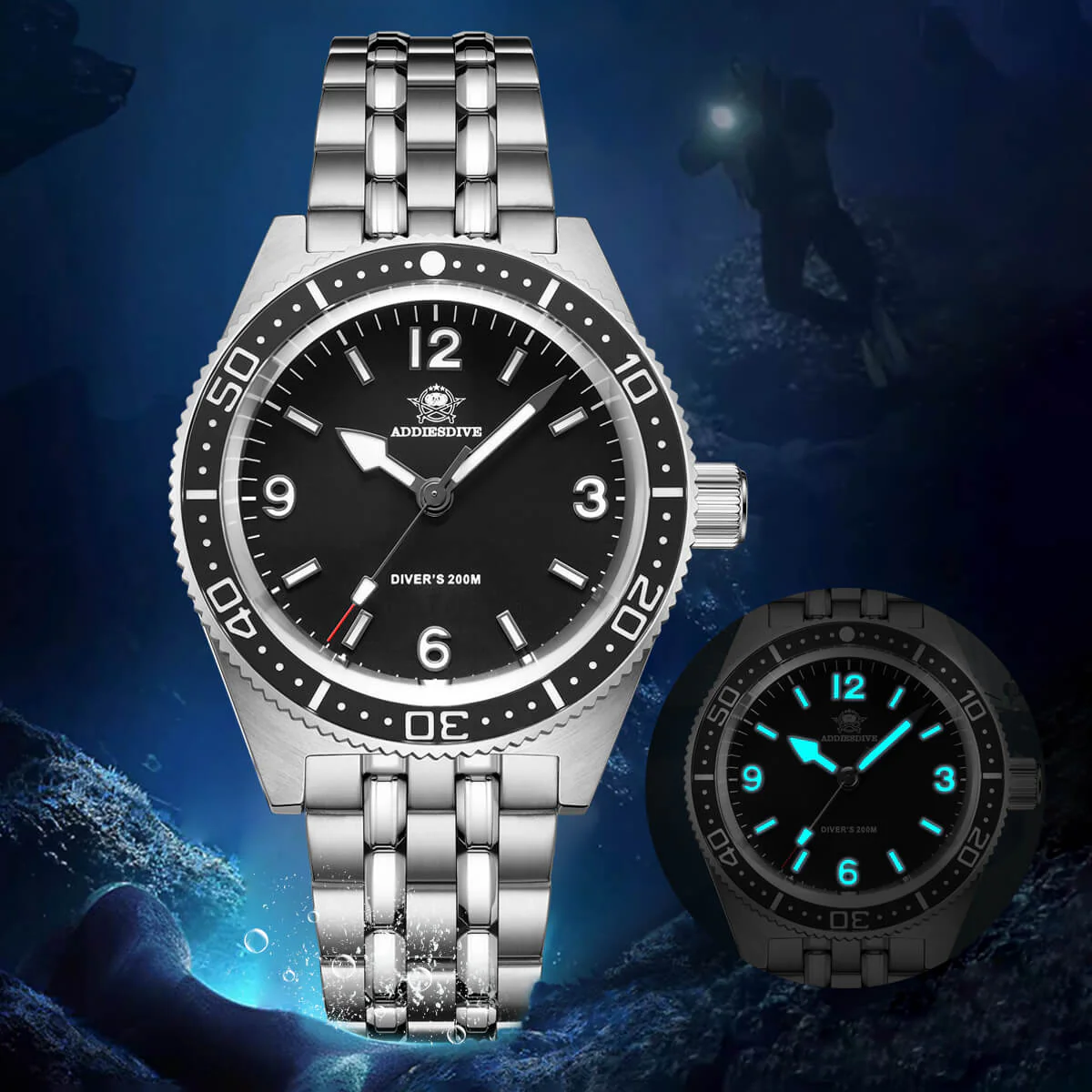 ADDIESDIVE Orologio al Quarzo da 41 mm Movimento VH31 （AD2033） - Image 13