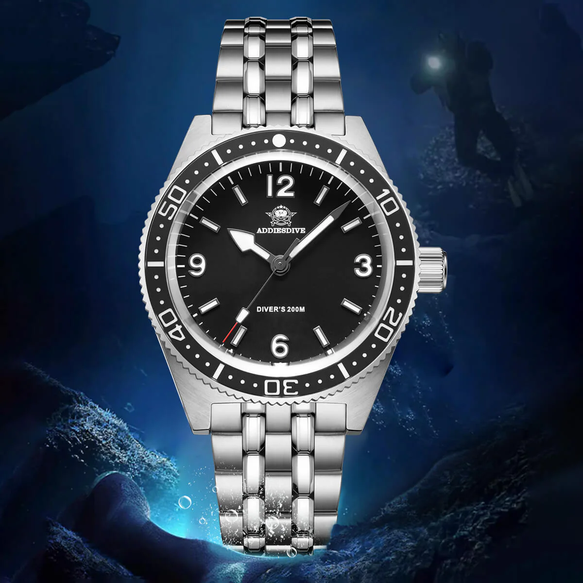 ADDIESDIVE Orologio al Quarzo da 41 mm Movimento VH31 （AD2033） - Image 3