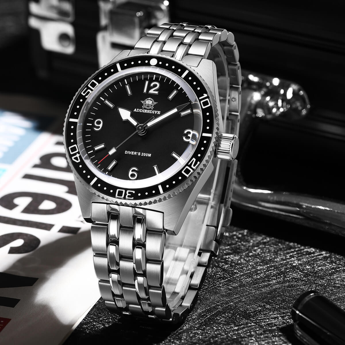 ADDIESDIVE Orologio al Quarzo da 41 mm Movimento VH31 （AD2033） - Image 8