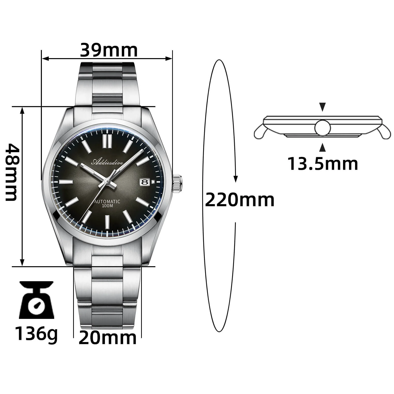 ★Speciale Capodanno★ADDIESDIVE Orologio da uomo dal design originale AD2071 - Image 16