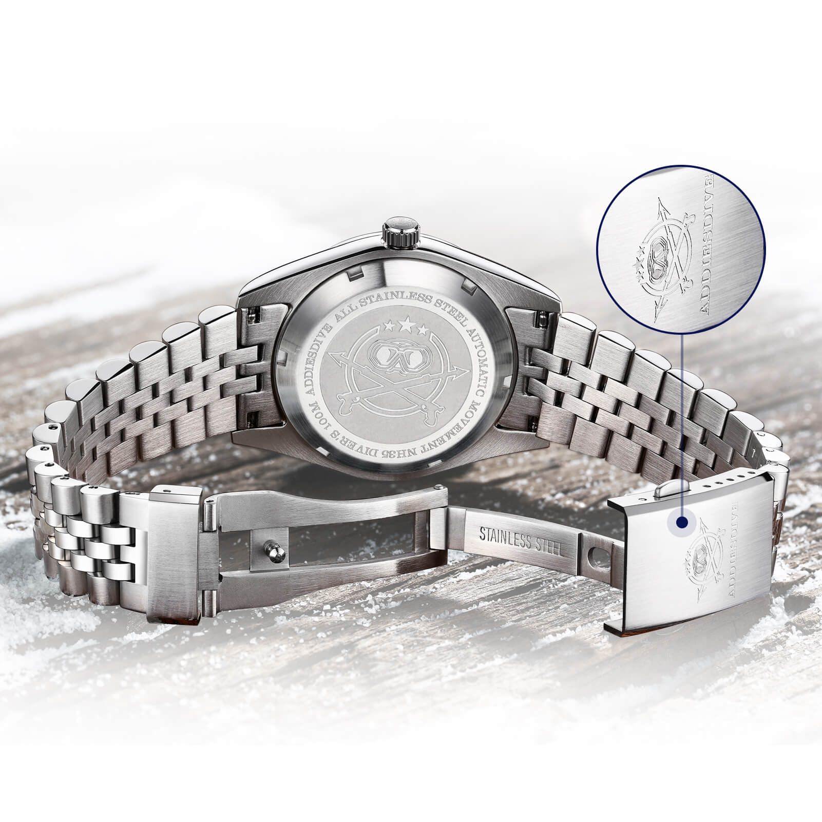 ADDIESDIVE Orologio da uomo meccanico retrò AD2118 - Image 8