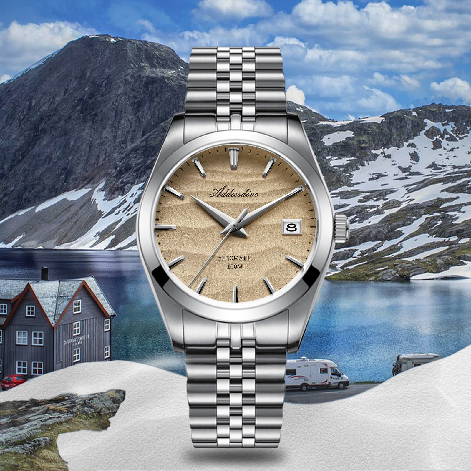 Addiesdive Orologio Meccanico NH35 con Quadrante Sabbia da 39 mm (AD2059) - Image 8