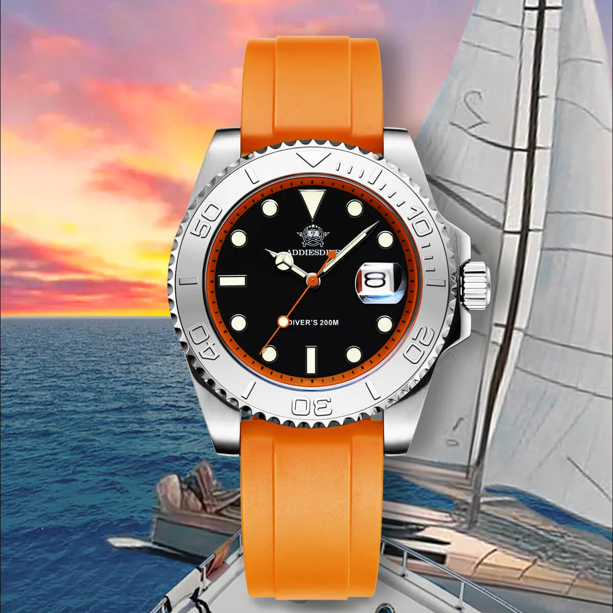 ★Saldi Anniversario★ADDIESDIVE Orologio Sportivo al Quarzo da 41 mm Impermeabile 200 m (AD2040) - Image 8