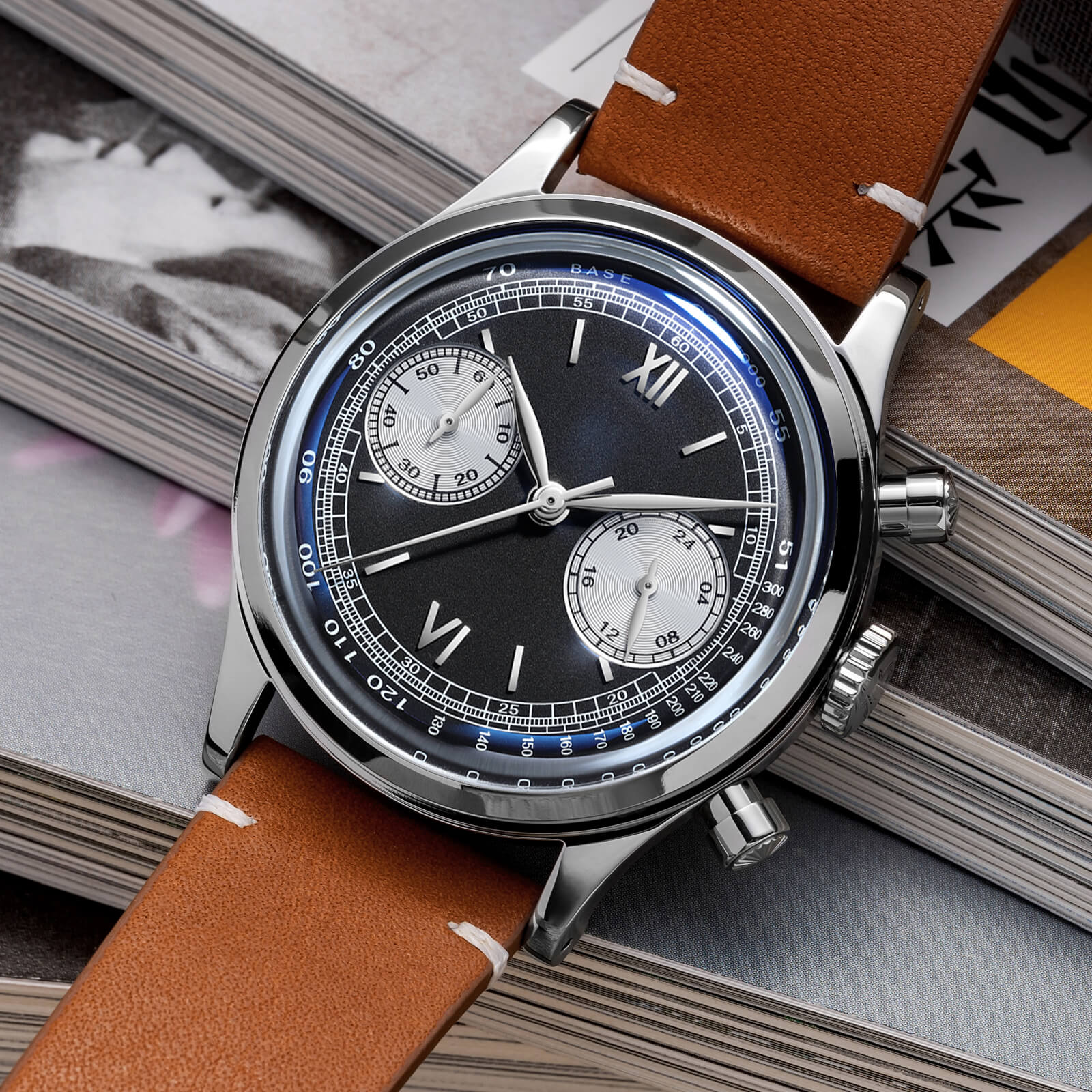 ★Speciali settimanali★ADDIESDIVE Panda BB Cronografo Retro Orologio da uomo 38mm Orologio al Quarzo, AD2037 - Image 10