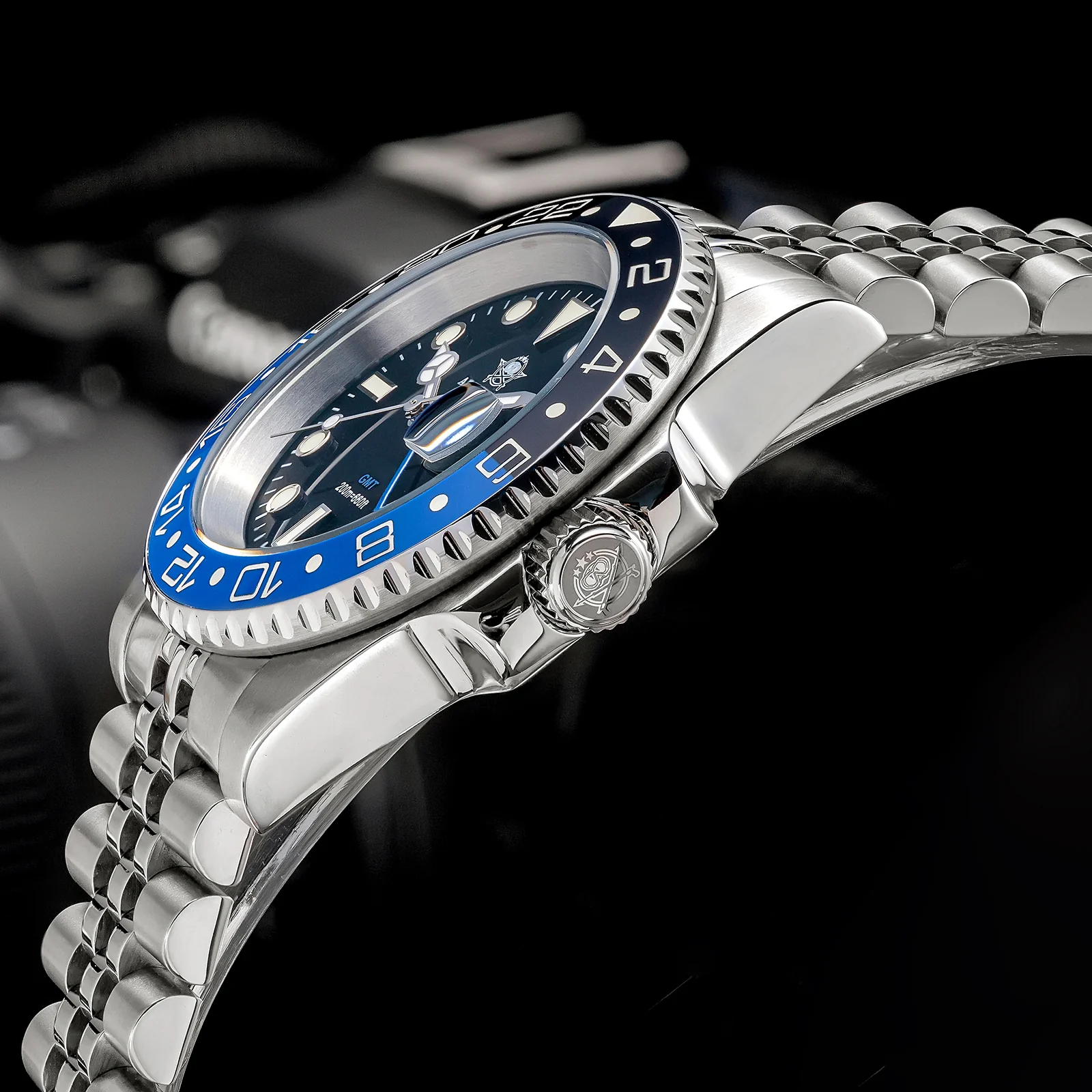 ADDIESDIVE Water Ghost Orologio Subacqueo di Lusso GMT Orologio al Quarzocon Calendario AD2050 - Image 17