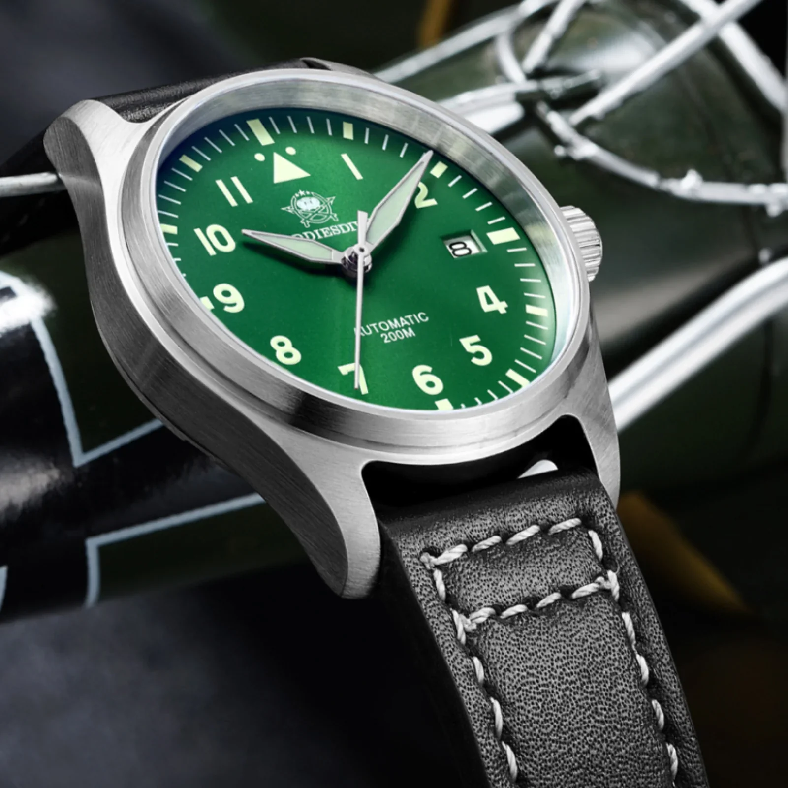 ADDIESDIVE® Pilot watch|movimento automatico NH35A Nastro in acciaio (MY-H2) - Image 13