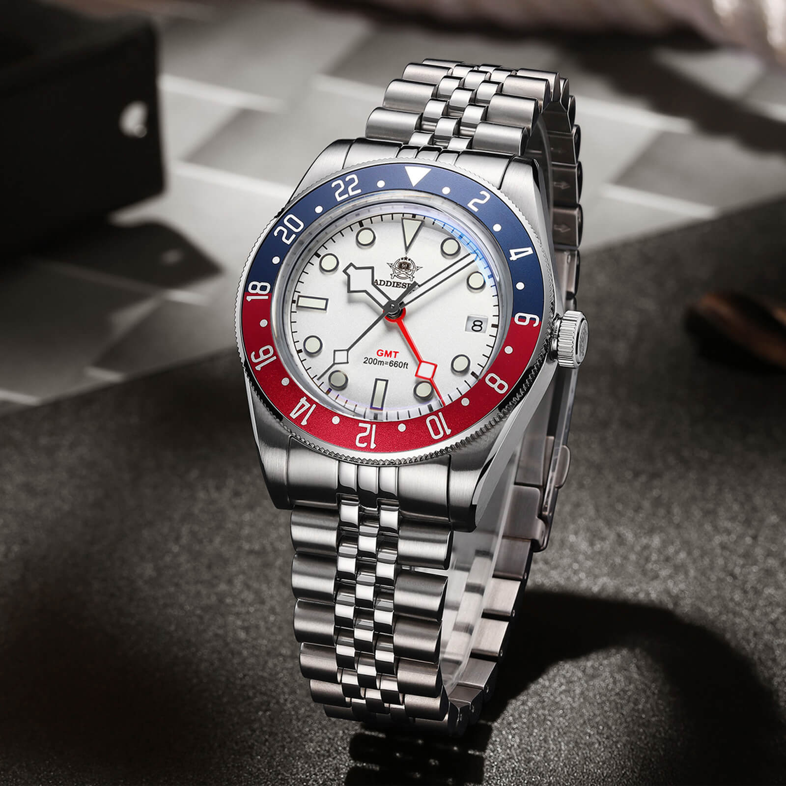 ★Saldi Anniversario★ADDIESDIVE 39mm Orologio al Quarzo BB58 GMT AD2044 - Image 26