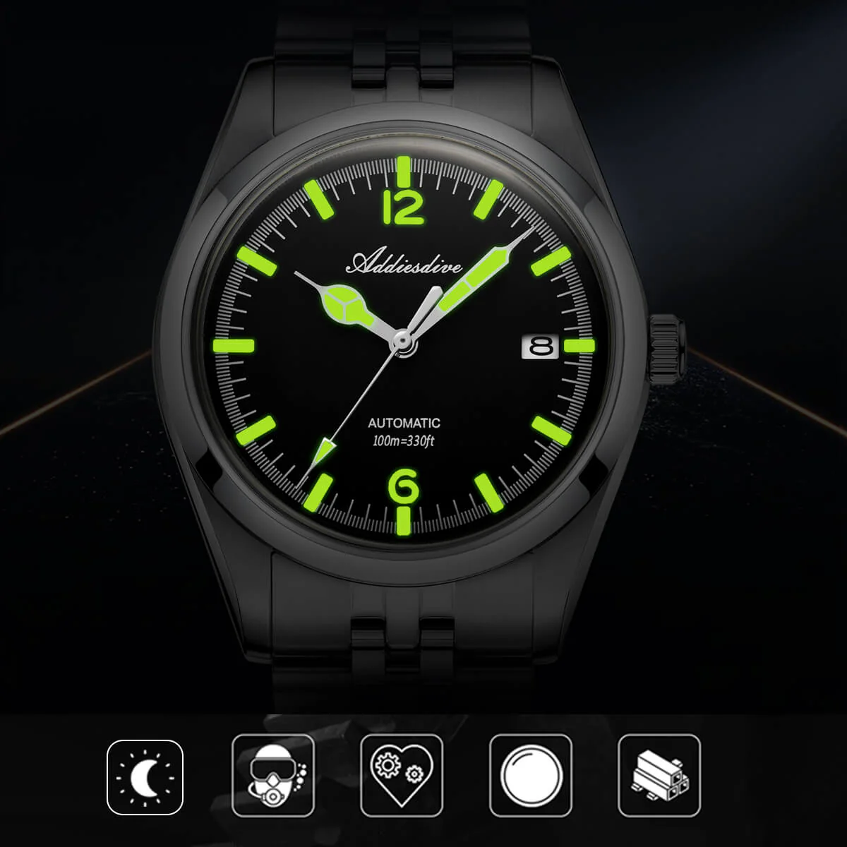 Addiesdive Orologio automatico da 39 mm Diver's 100M NH35 (AD2038) - Image 10