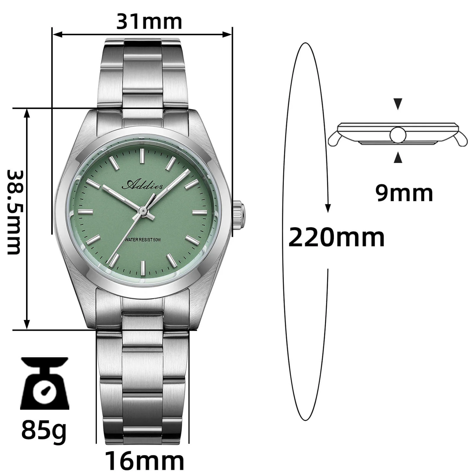 Orologio al quarzo di lusso da donna Addies 31 mm in acciaio inossidabile AW25903 - Image 20