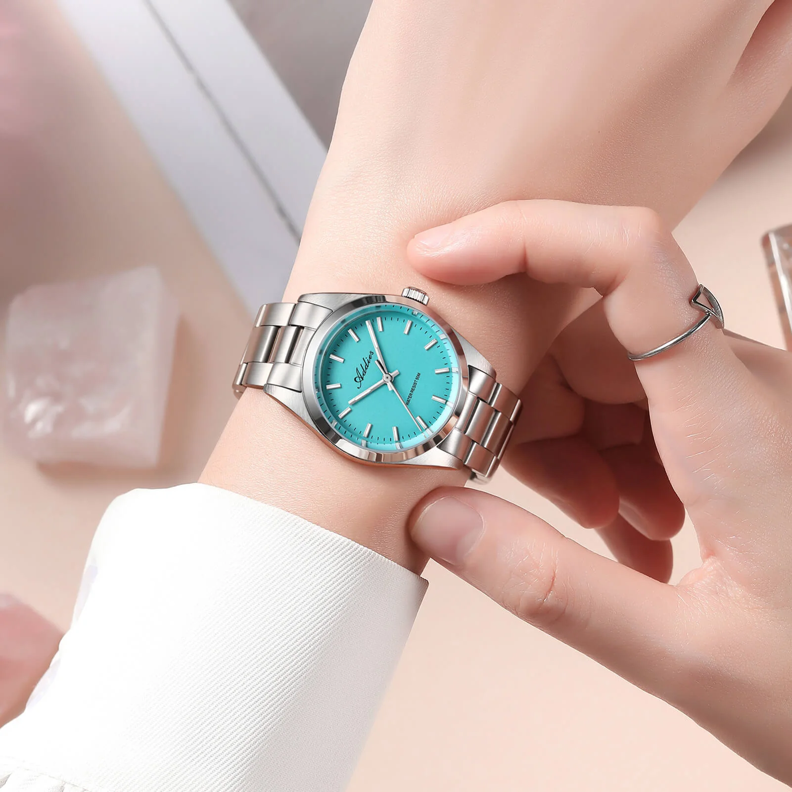 Orologio al quarzo di lusso da donna Addies 31 mm in acciaio inossidabile AW25903 - Image 5