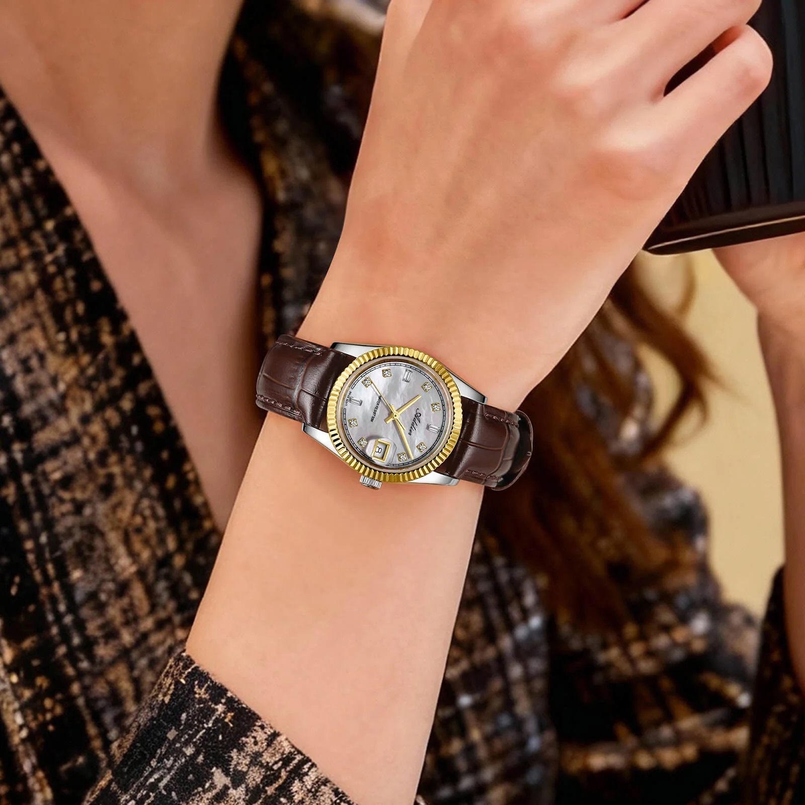 ★Nuovi Arrivi★Orologio da donna Addies da 28 mm con movimento al quarzo di lusso, modello AW25905 - Image 14