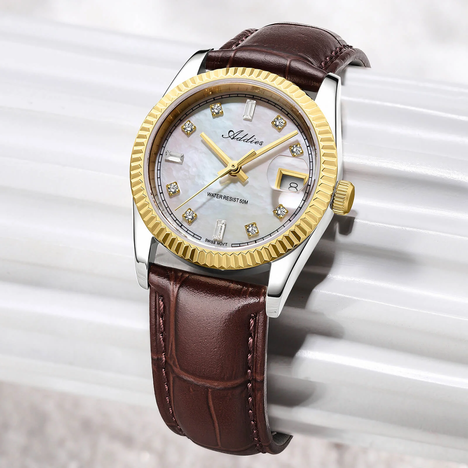 ★Nuovi Arrivi★Orologio da donna Addies da 28 mm con movimento al quarzo di lusso, modello AW25905 - Image 16