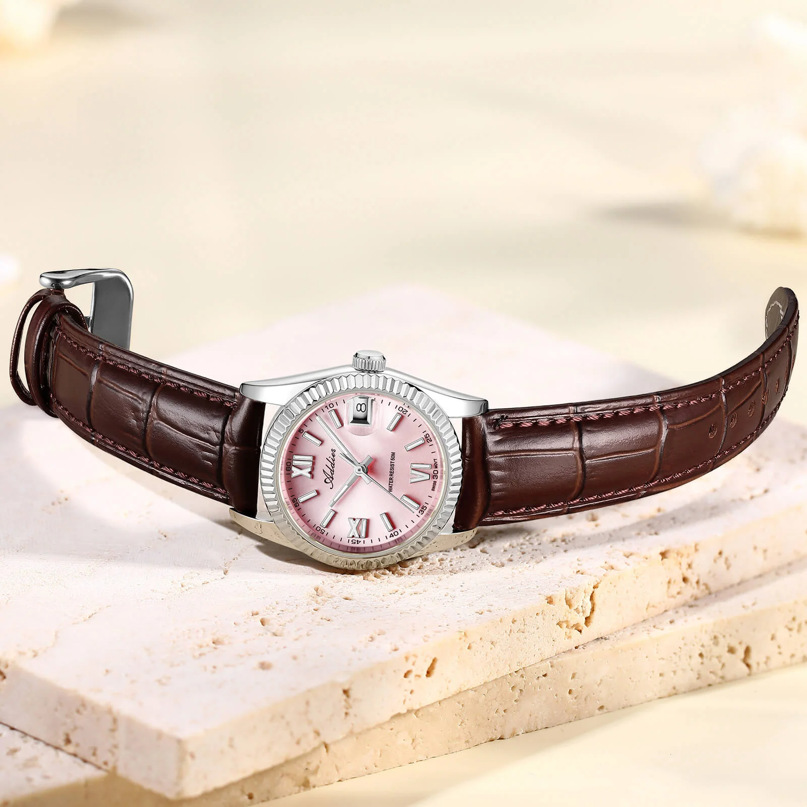 ★Nuovi Arrivi★Orologio da donna di lusso Addies da 28 mm con movimento al quarzo AW25901 - Image 6