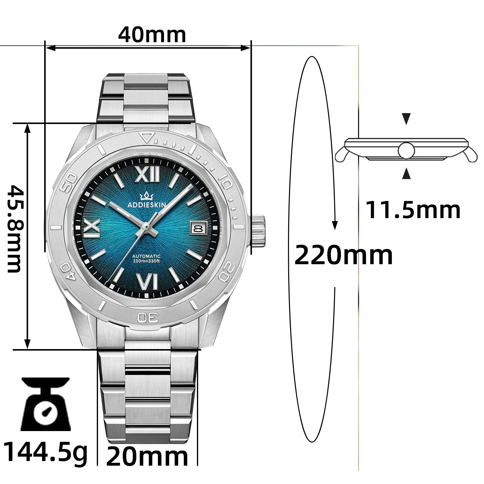 Orologio da uomo AddiesKIN K002 "Urban Mechanica" automatico 9015 - Image 14