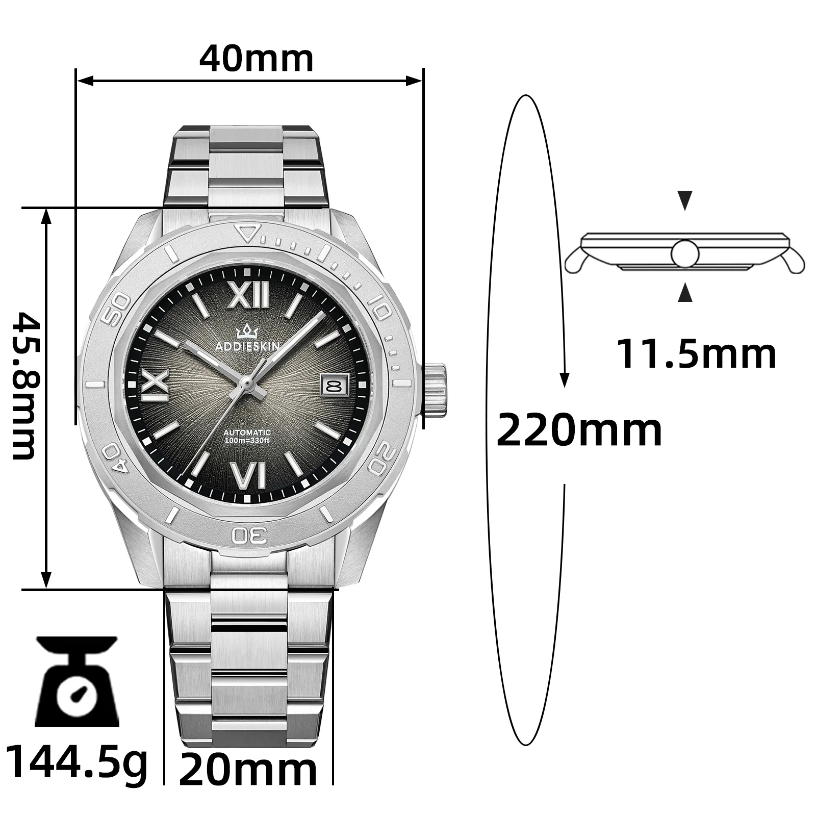 Orologio da uomo AddiesKIN K002 "Urban Mechanica" automatico 9015 - Image 23