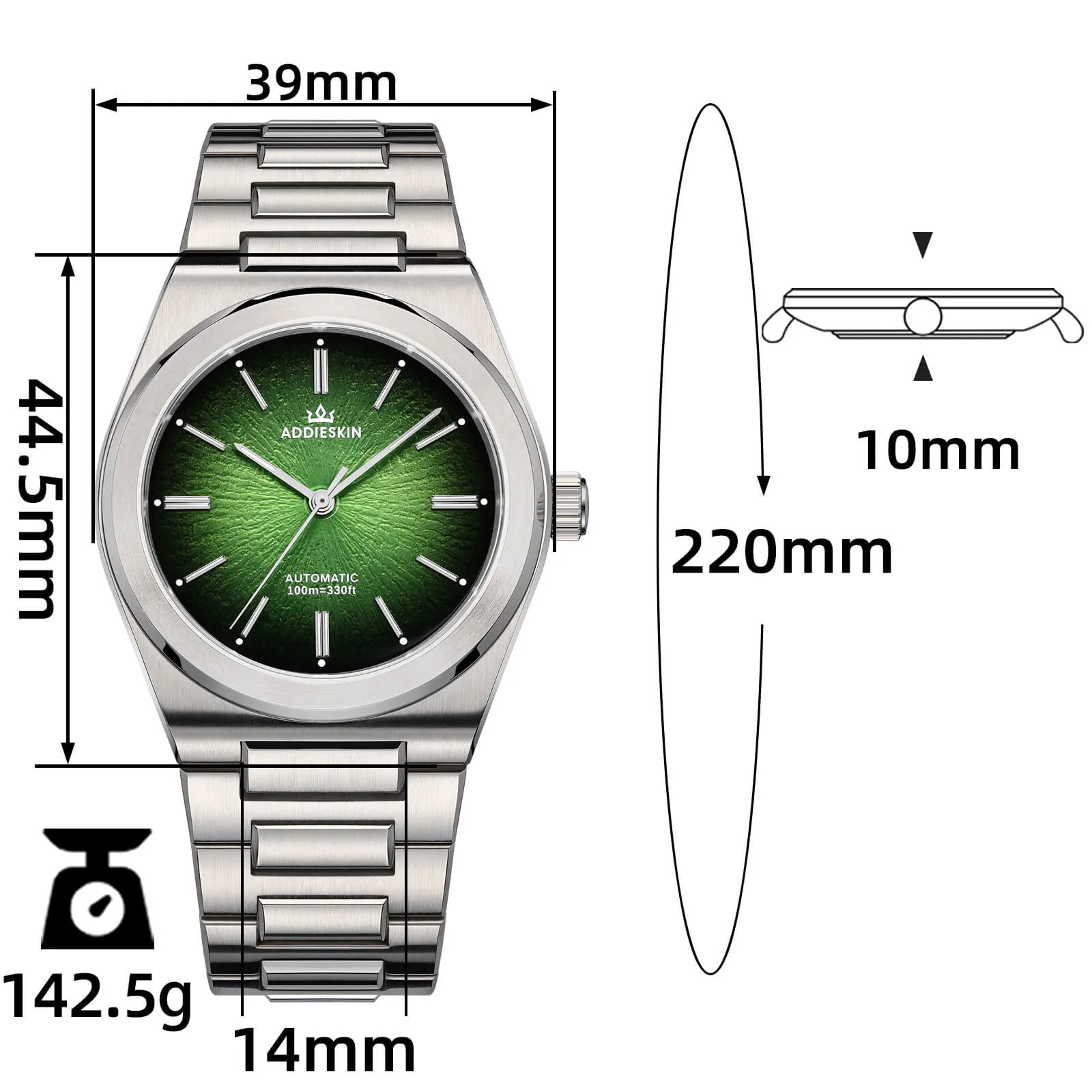 ★Offerte settimanali★Orologio da uomo automatico ADDIESKIN K001 "Eye of Exploration" 9015 - Image 12