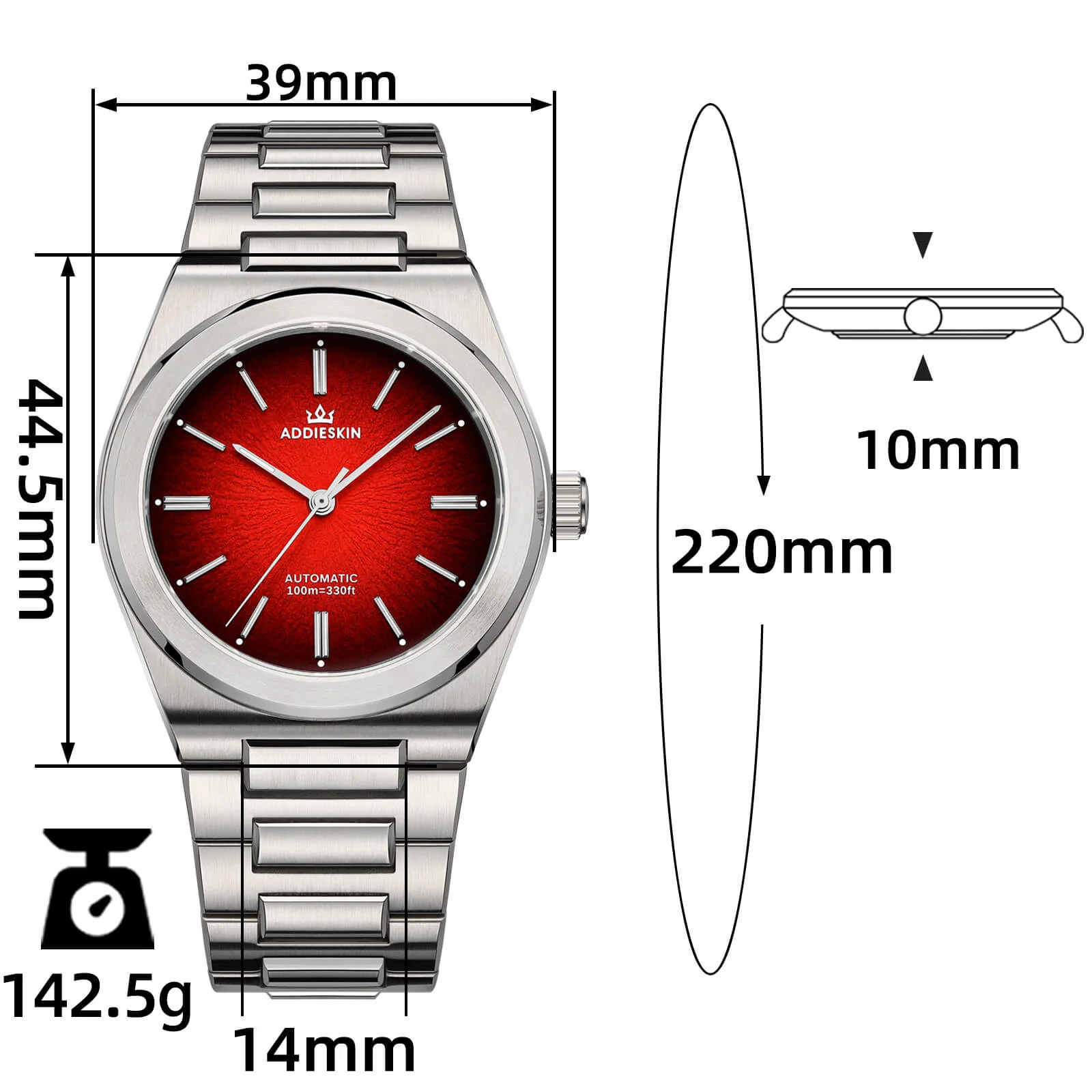 ★Offerte settimanali★Orologio da uomo automatico ADDIESKIN K001 "Eye of Exploration" 9015 - Image 20