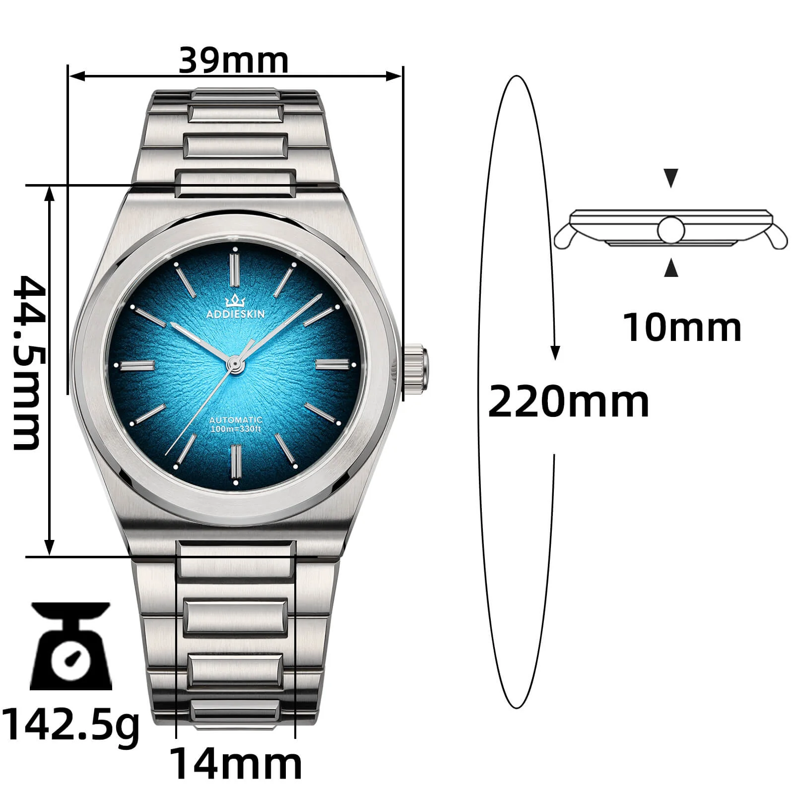 ★Offerte settimanali★Orologio da uomo automatico ADDIESKIN K001 "Eye of Exploration" 9015 - Image 4