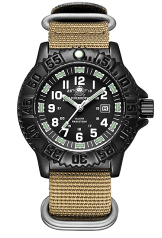 Quartz Sports Watch Men 24 Hours Luminous Black Stainless Steel - Image 3