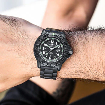 Quartz Sports Watch Men 24 Hours Luminous Black Stainless Steel - Image 7