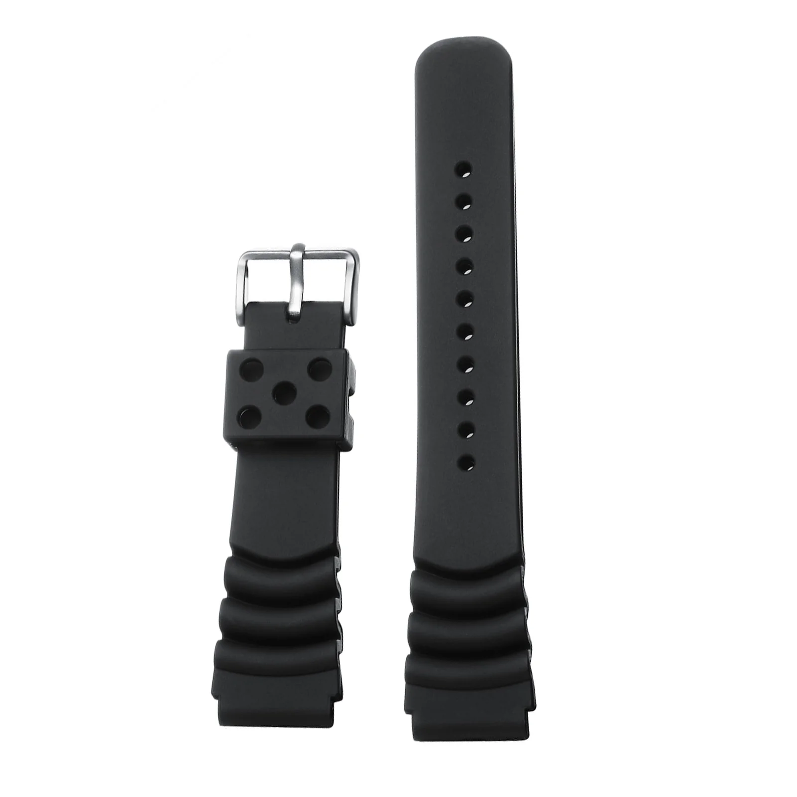 Cinturino in silicone per orologi da uomo Diver Nero 20 mm 22 mm - Image 10