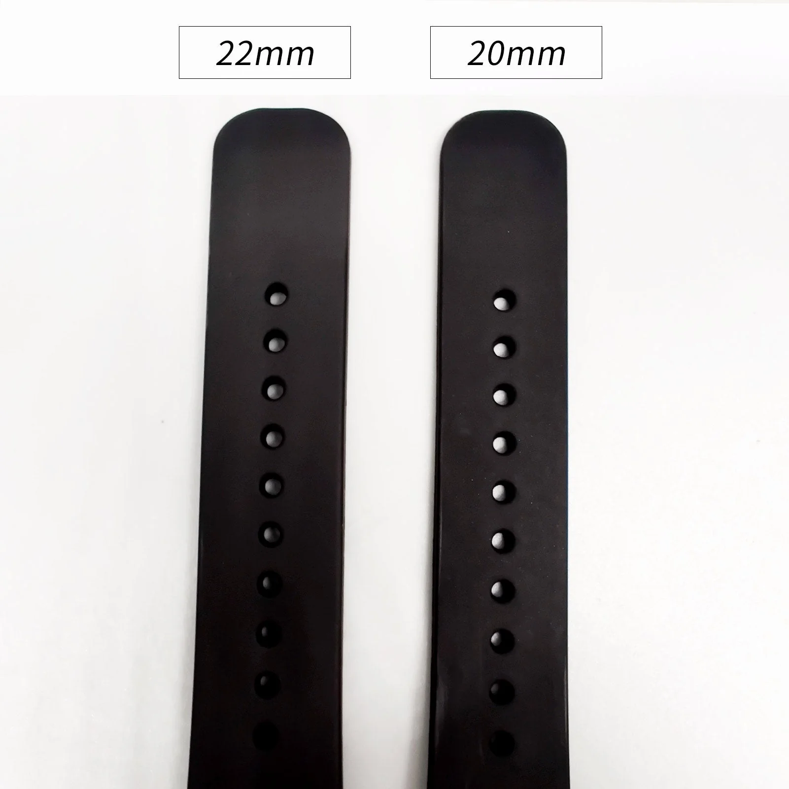 Cinturino in silicone per orologi da uomo Diver Nero 20 mm 22 mm - Image 9